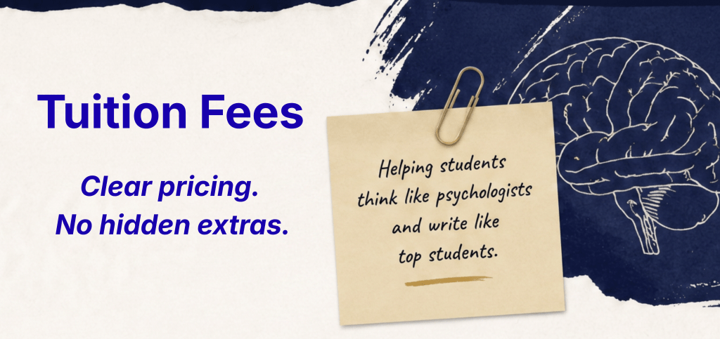 Tuition fees banner with clear pricing message